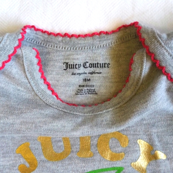 juicy couture cherry graphic flutter cap sleeve top 18 months - Picture 3 of 5